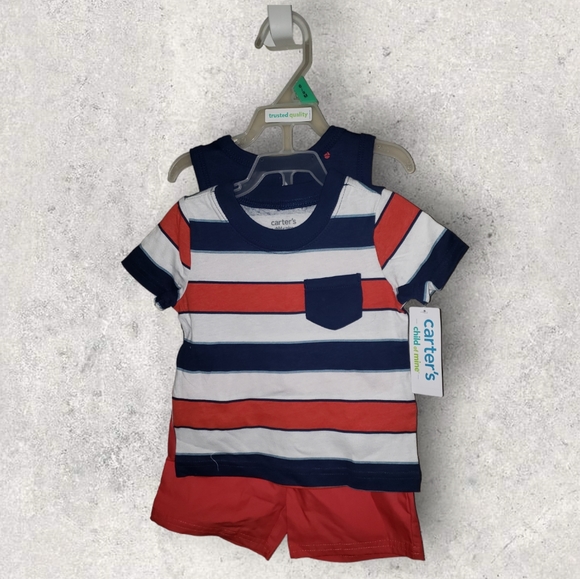 💖🤱Carter's Boys 3-Piece Set - Sailboats ( Size 6-9months) - Picture 8 of 12